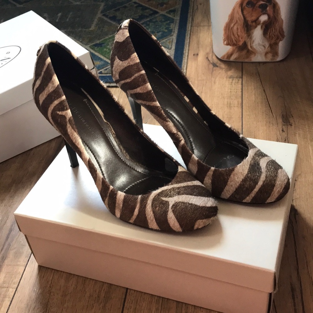 Zebra print heels